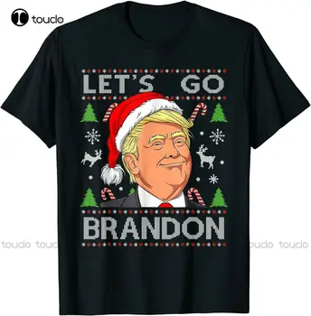 Komik Gidelim Brandon Çirkin Donald Trump Santa Şapka Noel hoş T-Shirt Hediye Mama Gömlek Özel Yetişkin Genç Unisex Xs-5Xl