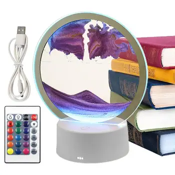 Hareketli Kum Sanatı Lambası 3D USB Şarj Quicksand dekor lambası Masaüstü Süsler Hareketli Kum Sanatı Lambası Yaratıcı Kum Sanatı Ev İçin