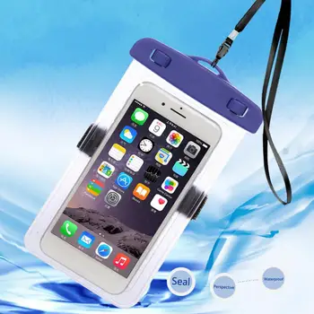 1 Takım Telefon Kuru Çanta Dokunmatik Ekran Anti-scratch kaymaz Su Geçirmez Darbeye Dayanıklı PVC Plaj Kamp Su Geçirmez Telefon Çantası Su Sporları