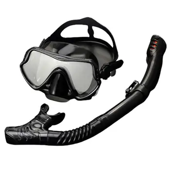 Profesyonel Tüplü Dalış maskesi Silikon Maske Şnorkel Anti-Sis dalış maskesi Şnorkel Tam Kuru Tüp Sualtı Dalış Ekipmanları