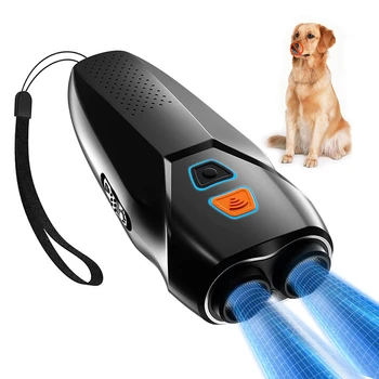 Taşınabilir Hayvan Kovucu Ultrason Köpek Caydırıcı Dur Barking Cihazı LED Flaş Köpek Uzakta Hayvan Kovucu Akıllı Eğitim için