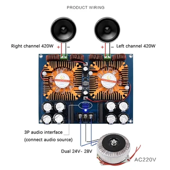 En iyi Fırsatlar XH-M254 Dijital güç amplifikatörü Kurulu TDA8954TH 420Wx2 Yüksek Güç İki Kanallı Ses güç amplifikatörü Kurulu Fan İle