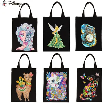 Disney DIY 5D Özel Elmas Boyama çanta Nakış çevre dostu Alışveriş Depolama Katlanabilir Tuval Ev El Sanatları Çanta