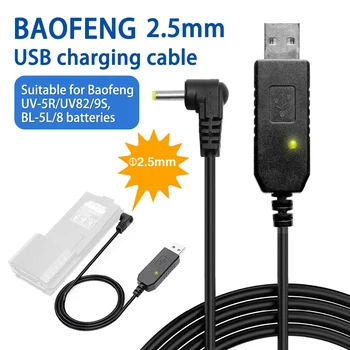 BaoFeng Walkie Talkie USB şarj aleti kablosu UV-5R UV-82 3800mAh UV-S9 Artı BF-B3 Artı AR-152 Walkie Talkie Ham İki Yönlü Telsiz