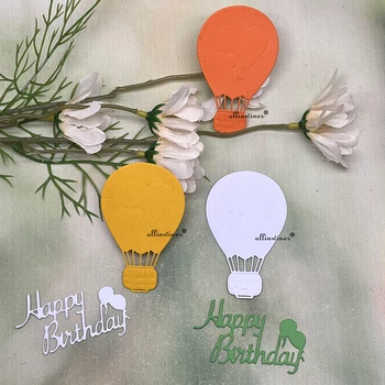 Yeni Mutlu doğum günü harf balonlar DIY Zanaat Metal Kesme Die Karalama Defteri Kabartmalı Kağıt Kartı Albümü Zanaat Şablon şablon Kalıpları