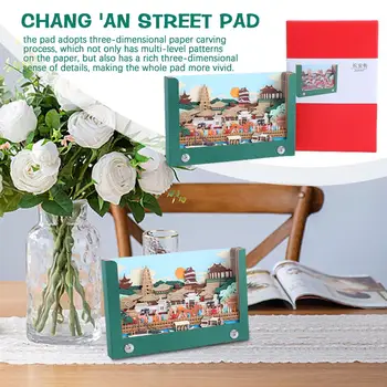 Chang ' bir Sokak Takvim Olmadan Tarzı Kağıt Oyma Ejderha Üç Boyutlu Mimari İş Masa Takvimi 2024 N R9P9