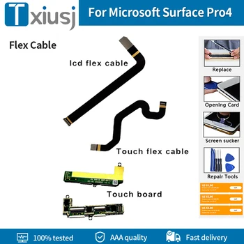 AAA + + + Flex Kablo Microsoft Surface Pro4 1724 Dokunmatik LCD Flex Kablo Konnektörleri Yüzey PRO 4 İçin Dokunmatik Tahta