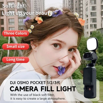DJI Osmo Cep 3 Kamera Dolgu ışığı Soğuk Doğal Sıcak Kısılabilir Renk Sıcaklıkları LED Stüdyo Video Fotoğraf Çekimi Aksesuarları