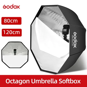 Godox Taşınabilir 80cm 120cm Reflektör Softbox Şemsiye Softbox + Petek İzgara Flaş Speedlight