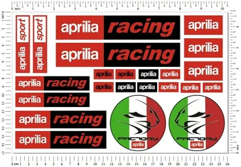 Yüksek Yansıtıcı Aprilia Yarış Motosiklet Çıkartmalar Seti RSV RSV4 Tuono RS Lamine Bisiklet Çıkartmaları Fairing Kask Sticker