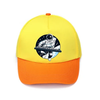 Astronot piyano çalar Baskı Güneş Koruma Spor beyzbol şapkası Dört Mevsim Ayarlanabilir Erkek Kadın Kapaklar Moda Hip Hop Şapka
