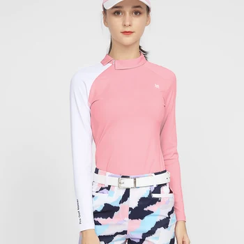 PGM Golf kadın Alt Gömlek Yaz Güneşlik Uzun Kollu Tişört Nefes Spor Alt Gömlek Kontrast Panel Tasarımı Hissediyorum