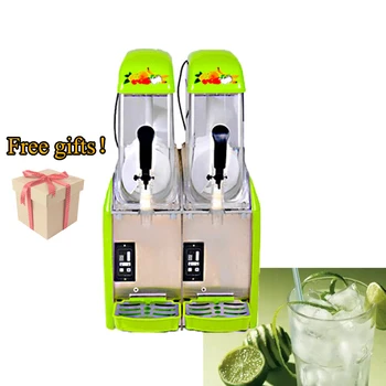 Çift Can Dondurulmuş İçecek makinesi / Meyve Suyu Bulamaç Yapımı Çilek Ve Yaban Mersini Smoothie Makinesi