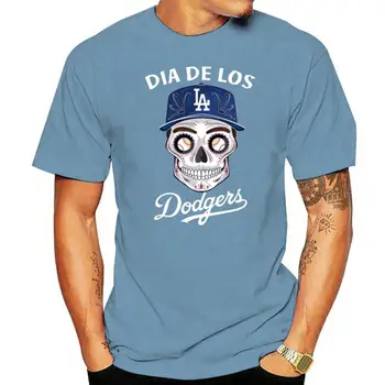 Dia De Los Dodger Cadılar Bayramı Şeker Kafatası T Shirt Erkek Tee Gömlek S 5Xl