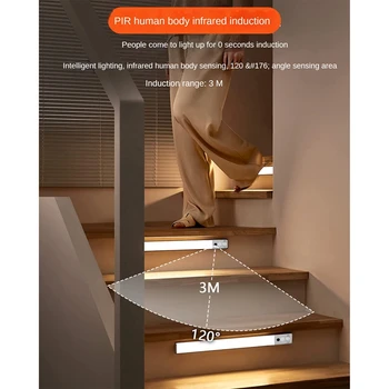 Hareket sensörü dolap ışığı 3 Renk Sıcaklığı Kısılabilir Yatak Odası, Koridor, Merdiven