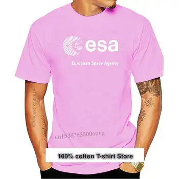 Camiseta negra de la Esa para hombre, camisa de la Agencia Espacial Europea Lunar Cosmos Vega Hubble Iss