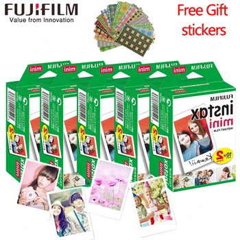 Fujifilm fuji ınstax mini 8 9 film 50 levhalar beyaz Kenar filmi Fujifilm Anında Kamera mini 8 9 7 s 25 50 s 90 Fotoğraf Kağıdı