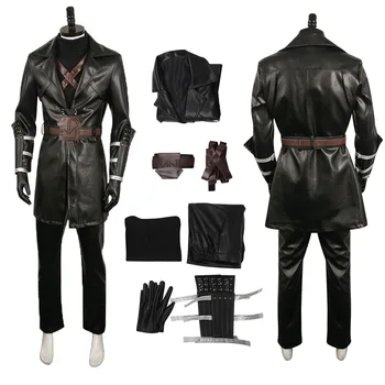 Oyun Final Çünkü Fantezi Sephiroth Cosplay Ceket Pantolon Kemer Kostüm Yetişkin Erkek RolePlay Kıyafetler Cadılar Bayramı Partisi Disguise Suit