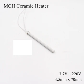 φ 4.5 mm x 70mm 5V 12V 110V 220V MCH Metal Seramik ısıtıcı tüp Yüksek Sıcaklık Alümina Elektrikli ısıtıcı çubuk boru kanalı HTCC Kuru