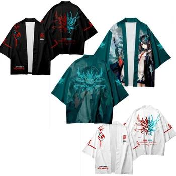 Sıcak Oyun Arknights Alacakaranlık Cosplay Kostüm Japon Kimono Hırka Kadınlar / Erkekler Harajuku Streetwear Haori Yukata Kimono Gömlek Ceket