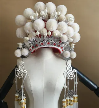Drama Faaliyetleri Opera Şapka Kask Gelin Headdress Çin Opera Cosplay Aksesuarları Fotoğraf Stüdyosu Malzemeleri Gelin Şapka