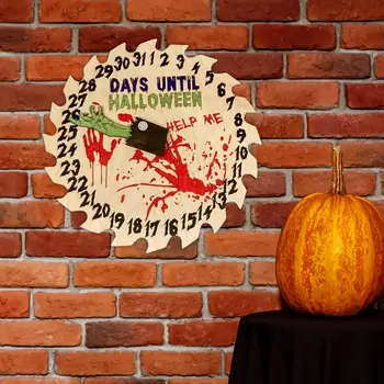 Cadılar bayramı Advent Takvimi Hareketli Geri Sayım Takvim Yuvarlak Şenlikli hediyelik saat Şekli Süs asılı dekorlar Ev Duvar Partisi için