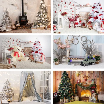 Mehofond Noel Arka Planında Ağacı Hediye Bebek Oyuncak Noel Baba Kış Parti Süslemeleri Fotoğraf fotoğraf stüdyosu için arka planlar