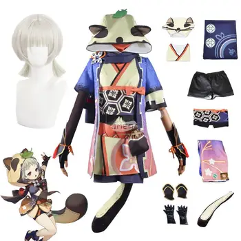 Oyun Genshin Sayu Cosplay Kostüm Yetişkin Karnaval Üniforma Peruk Anime Cadılar Bayramı Partisi Rol Oynamak Kostümleri Kadın Kız Giyim