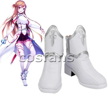 Sword Art Online Yuuki Asuna Cosplay ayakkabı kadın SAO Asuna Yuki Rol Oynamak Cosplay Çizmeler Anime Kadın Ayakkabı Oyunu Beyaz Ayakkabı 2020