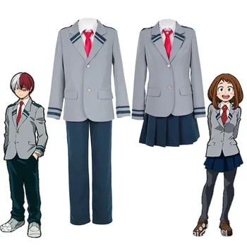 My Hero academia Cosplay Kostüm Üniforma Midoriya Izuku Bakugou Katsuki Ochaco Uraraka okul üniforması Seti Anime Kostüm