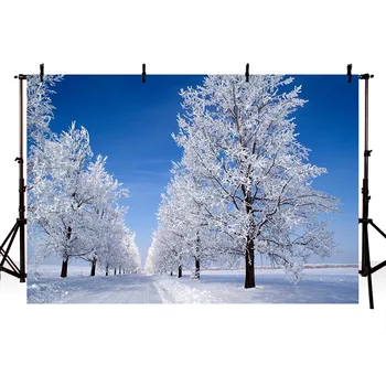  Kış Kar Fırtınası Orman Manzara Manzara Fotoğrafçılık Arka Plan Özelleştirilmiş Fotoğraf Fotoğraf Stüdyosu ıçin Arka Planında