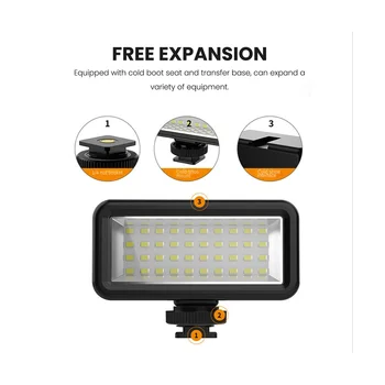Eylem Kamera Dalış dolgu ışığı Gopro10 Mini LED Su Geçirmez Vlog fotoğraf ışığı