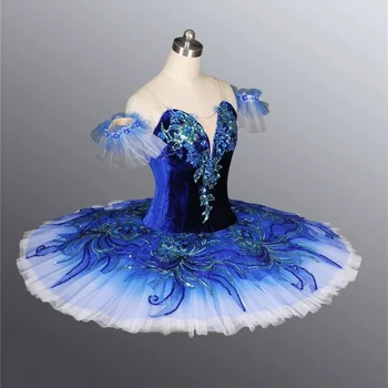 Kraliyet mavi Kuş Grad Profesyonel Bale Tutu Yarışması Etek Kadın Pembe Klasik Kostüm kızlar için