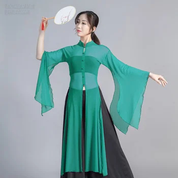 Geleneksel Geniş Kollu Klasik Elbise Hanfu Çin Tarzı Dans Elbise Bluz Pantolon Liuxian Gazlı Bez Dans Klasik Elbise