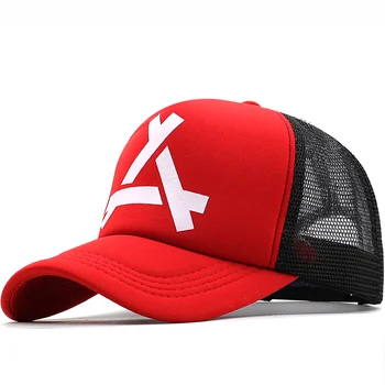 Yaz Unisex Erkekler Balıkçılık Beyzbol Kapaklar Kadın Nefes Örgü Snapback Şapka Kırmızı Siyah Rahat Spor Şapka 3D baskı Kap