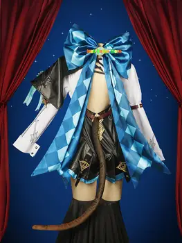 Anime Oyunu Genshin Darbe Lynette cosplay Peruk Tam Set kostüm Sihirbaz Yardımcısı Karnaval Üniforma elbise Cadılar Bayramı Kadın Elbise