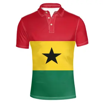 Gana gençlik dıy ücretsiz custom made adı numarası gha POLO GÖMLEK ulusal bayrak gh ülke kolej baskı fotoğraf metin logo elbise