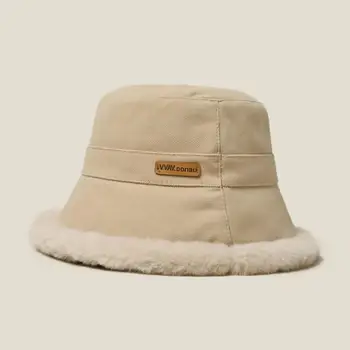 Şapka Kış Şapka Peluş Rüzgar Geçirmez kaymaz Unisex kova kapağı Yuvarlak kulak koruyucu Kalmak Sıcak Şık Açık Havada Rüzgar Geçirmez Havza