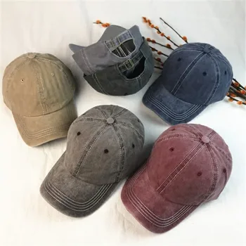 Katı Bahar Yaz Kap Kadın At Kuyruğu beyzbol şapkası moda şapkaları Erkekler beyzbol şapkası Pamuk Açık Basit Vintage Vizör Rahat Kap