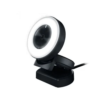 1080P Razer Kıyo 4MP HD Masaüstü Akışı Kamera Kamerası Çok adımlı halka ışık Lambası Canlı Siyah