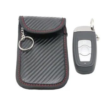Araba Anahtarı Sinyal Engelleyici Faraday Çantası Anahtarsız Fob RFID Engelleme Kılıfı saklama çantası Araba Anahtarı Organizatör