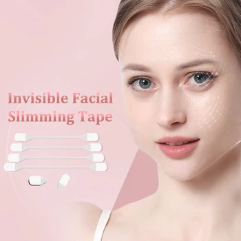 Görünmez Yüz Zayıflama Bandı Kırışıklık Kaldırma Sticker Yüz Çıkartmalar Boyun Göz Kaldırıcı Sticker Anti-Aging Yama Yüz Germe Bandı