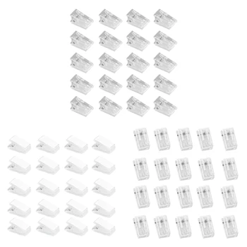 20 Adet Şeffaf Plastik Rozet Klip Evrensel kart tutucu Kelepçe 17mm Açılış Aralıkları 50 Levhalar DIY Dikiş El Sanatları Malzemeleri