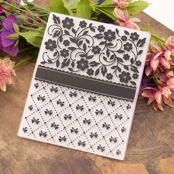 KLJUYP Çiçekler Plastik Kabartma Klasörleri DIY Scrapbooking Kağıt Zanaat / Kart Yapımı Dekorasyon Malzemeleri 023