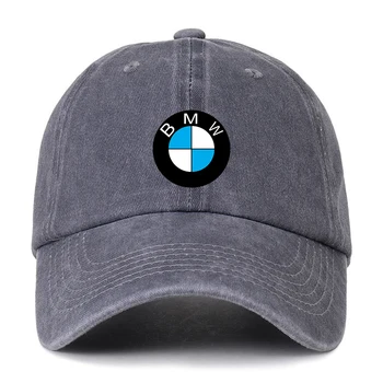 Yeni BMW Katı Yıkanmış Denim beyzbol şapkası Vintage Unisex Pamuk Spor Şapka Açık Yumuşak Üst Nefes Çok Yönlü Güneşlik Kapaklar