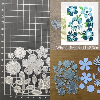 Yapraklar Çiçek Metal Kesme Ölür Stencil Karalama Defteri Dıy Albümü Damga Kağıt Kartı Kabartma Dekor Zanaat Bıçak Kalıp
