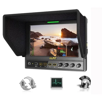 LILLIPUT 662 / S SDI ve HDMI arası dönüşüm 7 inç metal yüksek çözünürlüklü fotoğraf kamera monitörü