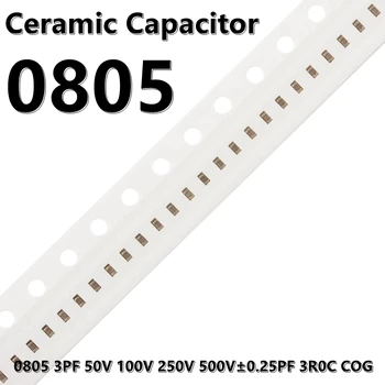 (50 adet) 0805 3PF 50V 100V 250V 500V±0.25 PF 3R0C COG 2012 SMD Seramik Kapasitörler