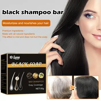 Siyah şampuan sabun Gri Saç İçin Saç Besleyici şampuan sabun Siyah şampuan sabun Büyütme Saç Çubuğu Gri Beyaz Renk Boya L7M8