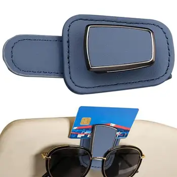 Araba Gözlük Sunglass Tutucu Klip Çok Fonksiyonlu Deri Taşınabilir Güneş Gözlüğü Belge Bilet Tutucu Klip Araba İç Aksesuar